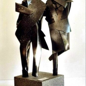 Sculpture titled "le couple" by Jacques Troupel, Original Artwork, Aluminium