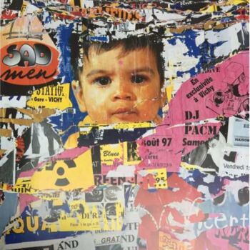 Collages getiteld "No one is innocent,…" door Jacques Villeglé, Origineel Kunstwerk