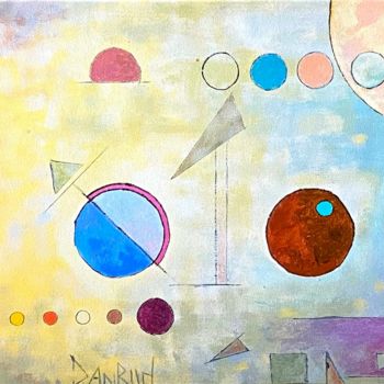 Painting titled "A simplified map of…" by Jacques Durand, Original Artwork, Acrylic