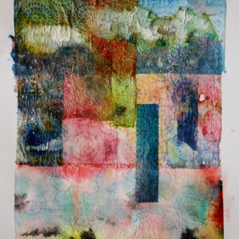 Collages titled "Abstract Landscape" by Jamaleddin Toomajnia, Original Artwork, Collages