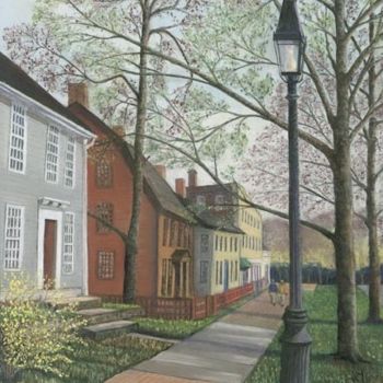 Картина под названием "Old Main Street" - James Sheehy, Подлинное произведение искусства