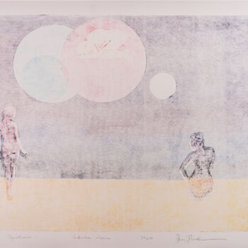 Отпечатки и Гравюры под названием "Meeting" - Jan Bosak, Подлинное произведение искусства, Монотип