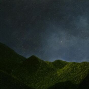 Painting titled "Rainy Season III" by Jan De Vleeschauwer, Original Artwork, Oil Mounted on Wood Stretcher frame