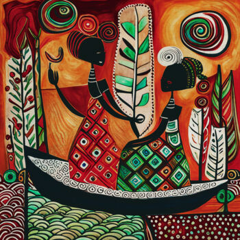 绘画 标题为“Traditional African…” 由Jan Keteleer, 原创艺术品, 丙烯