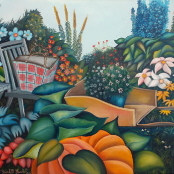 Peinture intitulée "Garden.jpg" par Lauko, Œuvre d'art originale, Huile