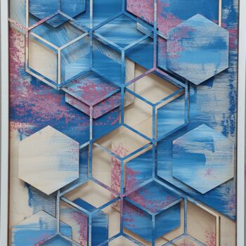 Γλυπτική με τίτλο "FrepanDiff 2022" από Jan Weissenfeldt, Αυθεντικά έργα τέχνης, Ακρυλικό Τοποθετήθηκε στο Ξύλινο πάνελ