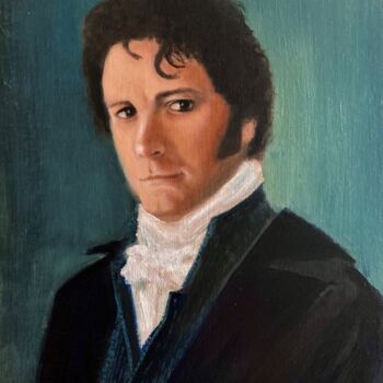 绘画 标题为“Mr. Darcy” 由Jane Wong, 原创艺术品, 油