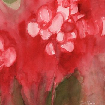 Картина под названием "Orchid in Alizarin…" - Janel Bragg, Подлинное произведение искусства, Акварель