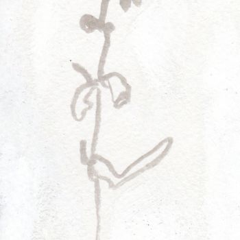 Картина под названием "Weed on Creekside L…" - Janel Bragg, Подлинное произведение искусства, Чернила