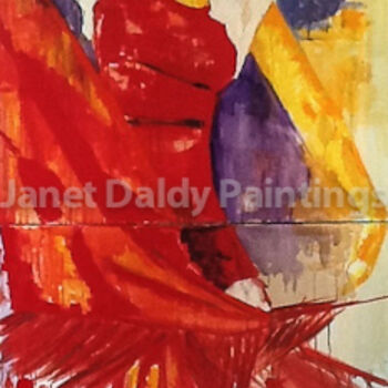 Pintura titulada "La danseuse de Flam…" por Janet Daldy, Obra de arte original, Oleo