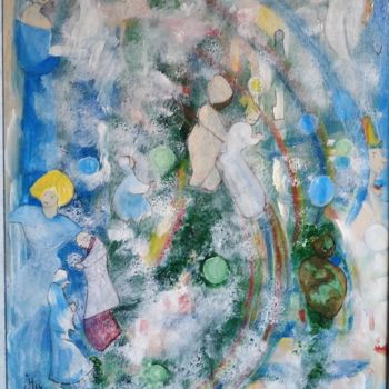 Malerei mit dem Titel "Un monde de rêve" von Janie Marty-Rozet, Original-Kunstwerk, Öl
