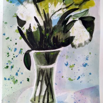 Pittura intitolato "spring bouquet" da Janna Shulrufer, Opera d'arte originale, Acquarello