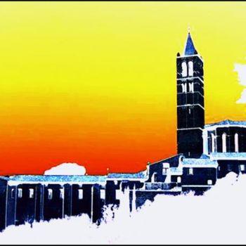 Digitale Kunst mit dem Titel "Assisi - Sta Chiara" von Janos Gardonyi, Original-Kunstwerk, Digitale Malerei