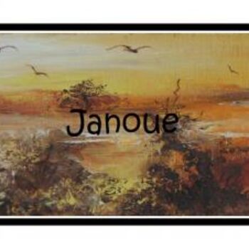 Peinture intitulée "soleil couchant sur…" par Janoue, Œuvre d'art originale