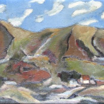 Painting titled "Peisaj-48x38-uc-197…" by Rene Jardescu, Original Artwork