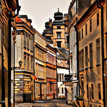 Digital Arts titled "vieille rue / old s…" by Jarek Witkowski, Original Artwork