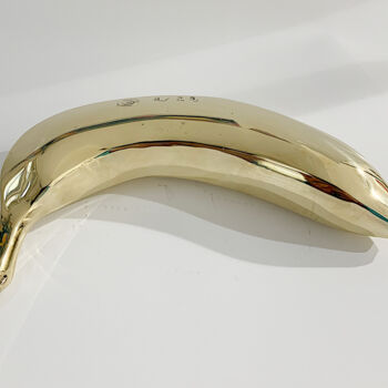 Sculpture titled "Golden Banana 8/25" by Jaromir Gargulak, Original Artwork, Bronze