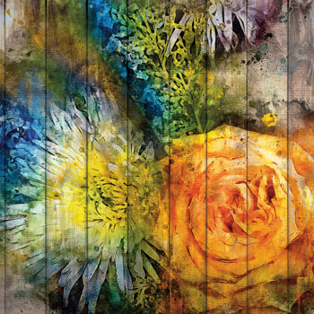 Digital Arts titled "Rosas amarillas 2" by Javier Diaz, Original Artwork, Manipulated Photography