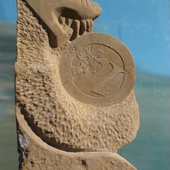 雕塑 标题为“Perro capitalista” 由Javier Martín, 原创艺术品, 石
