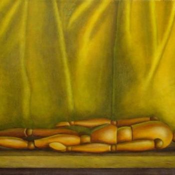 Картина под названием "Yellow Painting" - Jonathan Beck, Подлинное произведение искусства, Масло