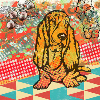 Digital Arts titled ""Basset Hound " A L…" by Jb Studio, Original Artwork