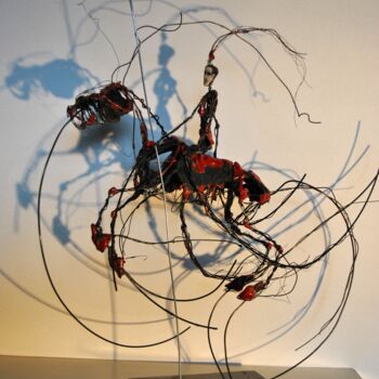 雕塑 标题为“Garde fou rouge” 由Jean-Christophe Bridoux, 原创艺术品, 陶瓷