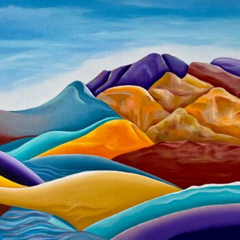 제목이 "Fremont Peak"인 미술작품 Jchadima로, 원작, 기름 나무 들것 프레임에 장착됨