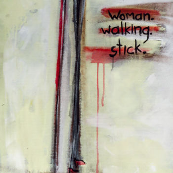 Peinture intitulée "woman. walking. sti…" par J.Charboneau, Œuvre d'art originale, Acrylique
