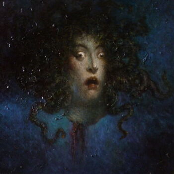 Malarstwo zatytułowany „Gorgone” autorstwa Jean Ampe, Oryginalna praca, Olej