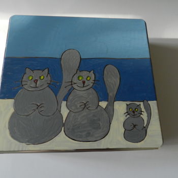 Artcraft titled "FAMILLE CHATS A LA…" by Le Livreur De Chats, Original Artwork