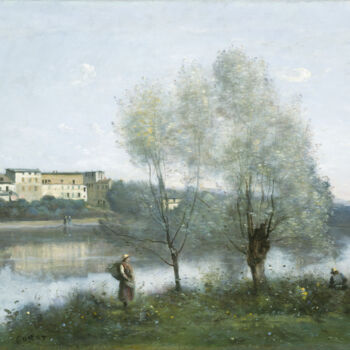 绘画 标题为“Ville-d’Avray” 由Jean-Baptiste-Camille Corot, 原创艺术品, 油