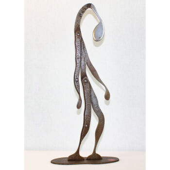 Sculpture titled "Lassitude" by Jean-Bernard Legendre, Original Artwork, Metals