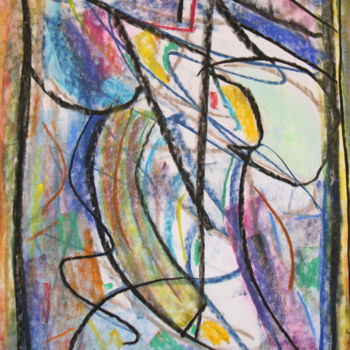 Pintura intitulada "69 / Perroquet" por Jean-Christophe Hilaire, Obras de arte originais, Pastel