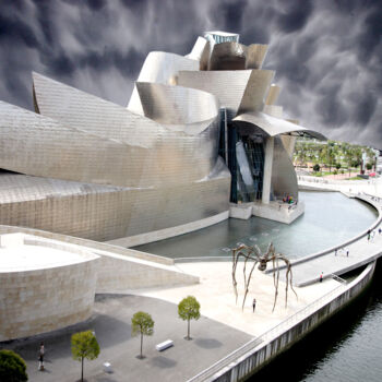 Photographie intitulée "Guggenheim Bilbao" par Jean-Claude Mathier, Œuvre d'art originale, Photographie non manipulée