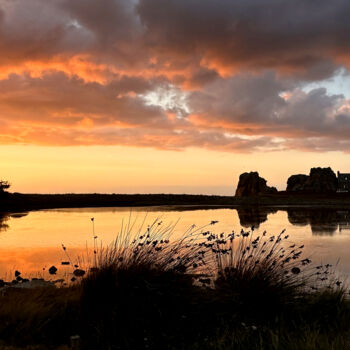 Photographie intitulée "Coucher de soleil e…" par Jean-Claude Mathier, Œuvre d'art originale, Photographie non manipulée