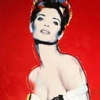 Pintura titulada "Stéphanie Seymour" por Jean-Daniel Lorieux, Obra de arte original, Oleo Montado en Bastidor de camilla de…