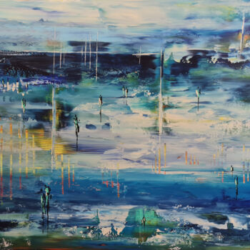 Peinture intitulée "BLUE MORNINGS" par Jean-Humbert Savoldelli, Œuvre d'art originale, Acrylique Monté sur Châssis en bois