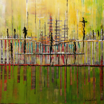 Painting titled "le-parc" by Jean-Humbert Savoldelli, Original Artwork, Acrylic
