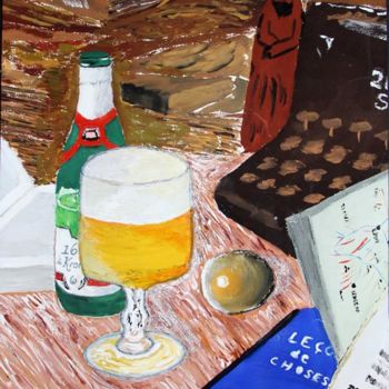 Schilderij getiteld "nature morte" door Jean-Jacques Gastaud, Origineel Kunstwerk, Acryl