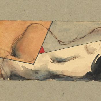 Drawing titled "FRAGMENT" by Jean Jouvin, Original Artwork