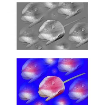 Цифровое искусство под названием "Tulipe de Jardinet…" - Jean-Luc Bohin, Подлинное произведение искусства