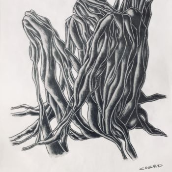 Drawing titled "Étude arbrologique…" by Jean-Luc Coulaud, Original Artwork, Pencil