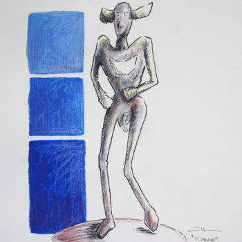 Dessin intitulée "TITANIA" par Jean-Luc Lacroix (JL LACROIX), Œuvre d'art originale, Crayon