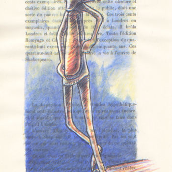 Drawing titled "Séraphin, étude" by Jean-Luc Lacroix (JL LACROIX), Original Artwork, Ink