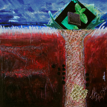 Malerei mit dem Titel "sky trunks" von Jean-Luc Lacroix (JL LACROIX), Original-Kunstwerk, Acryl