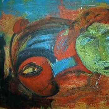 Painting titled "TERREUR" by Jean Luc Masini, Original Artwork