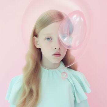 Digitale Kunst mit dem Titel "Bubble 1" von Jean Luc Michon, Original-Kunstwerk, KI-generiertes Bild