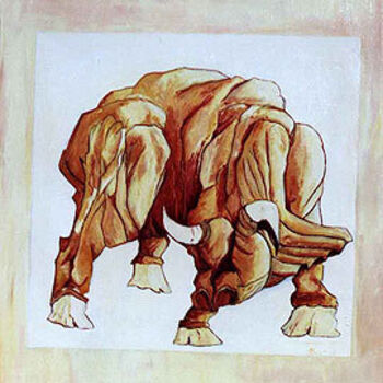Malarstwo zatytułowany „le-taureau-dans-le-…” autorstwa Jean-Luc Portet, Oryginalna praca