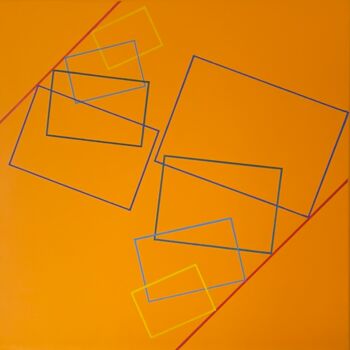 Painting titled "Symétries brisées II" by Jean-Marc Gardeux, Original Artwork, Acrylic