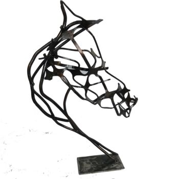 Sculptuur getiteld "CHEVAL DESIGN" door Jean-Marc Martinez, Origineel Kunstwerk, Metalen